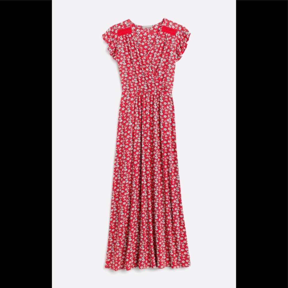 Red floral Maxi Dress